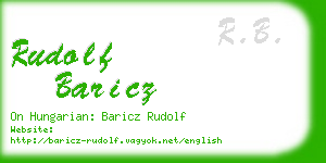 rudolf baricz business card
